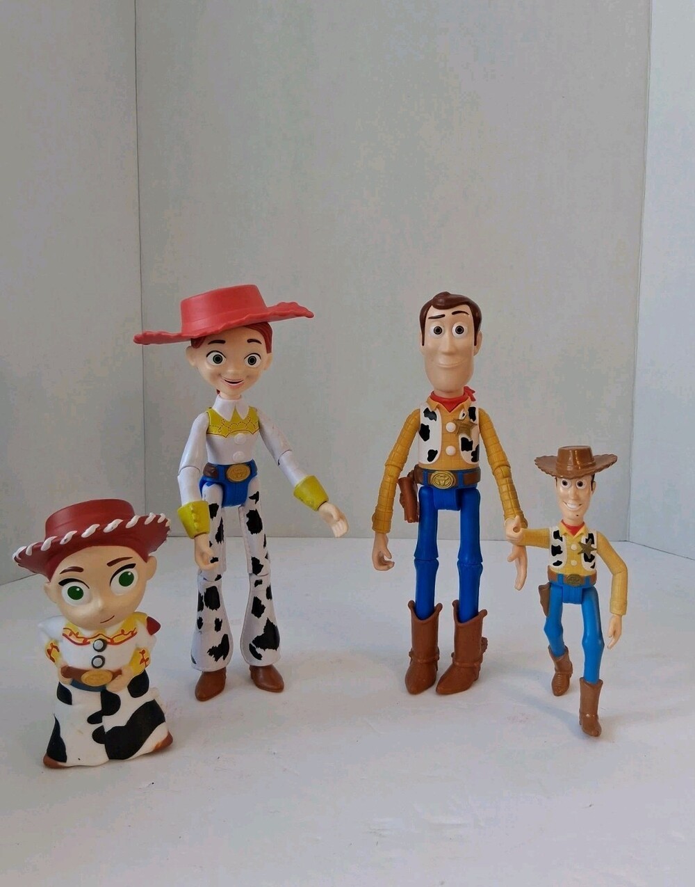 Toy Story Lot;Set of 3 Mattel Poseable Woody +Jessie Action Figures+FREE minis!